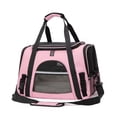 thumbnail image 1 of RUseeN Pet Carrier Bag Airline Approved for Cats and Dogs Cats Puppies up to 20 Lbs, Soft Sided, Collapsible Travel Puppy Carrier - Pink, 1 of 7