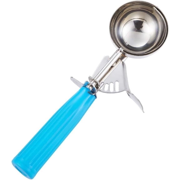 RUseeN Portion Scoop, 2 OZ Disher Scoop, #16 Scooper, 4 Tbsp Large Cookie Scoop, Blue Handle, for Portion Control, Cookie Dough, Cupcake Batter, Ice Cream
