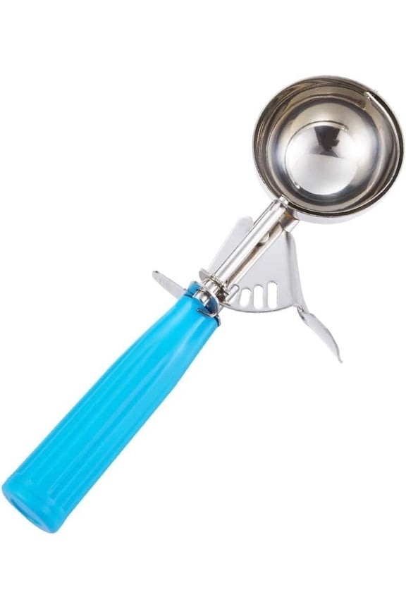 Portion Scoop, 2 OZ Disher Scoop, #16 Scooper, 4 Tbsp Large Cookie Scoop, Blue Handle, for Portion Control, Cookie Dough, Cupcake Batter, Ice Cream