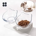 thumbnail image 1 of RUseeN Raised Cat Food Bowl with Stand, Cat Food and Water Bowl Set, Elevated Cat Bowl Whisker Friendly Tilted Cat Bowls Anti Vomiting Double Cat Bowls for Kitten, 1 of 8