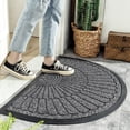thumbnail image 1 of RUseeN Rubber Outdoor Welcome Doormat Heavy Duty Half Round with Non Slip Rubber Backing Low Profile Indoor & Outdoor Entrance Way Door Mats 20''x 31'' Gray, 1 of 8