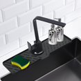 thumbnail image 1 of RUseeN Silicone Faucet Splash Guard, 18” x 5.9”, Faucet Water Catcher Mat, Longer Silicone Sink Mat for Kitchen, Bathroom, Laundry Room, Farmhouse, Bar & RV (Black), 1 of 7