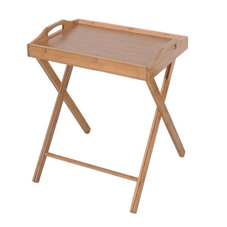 RUseeN Small Dinning Desk 19.7"x14"x20" Folding Dinning-table Table Easy Assembly Sturdy Small Writing Desk Folding Desk for Small Spaces, Wood Color Desktop