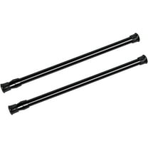 RUseeN Spring Tension Rods 16-28 Inches Spring Load Adjustable Expandable Heavy Duty Steel Small Short Tension Curtain Rod For Windows, Kitchen, Doorway, Bathroom, Cupboard Bars, 2PCS