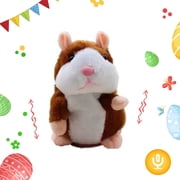 RUseeN Talking Hamster Repeats What You Say Mouse Electric Interactive Animated Toy Speaking Plush Buddy Gift for Toddlers
