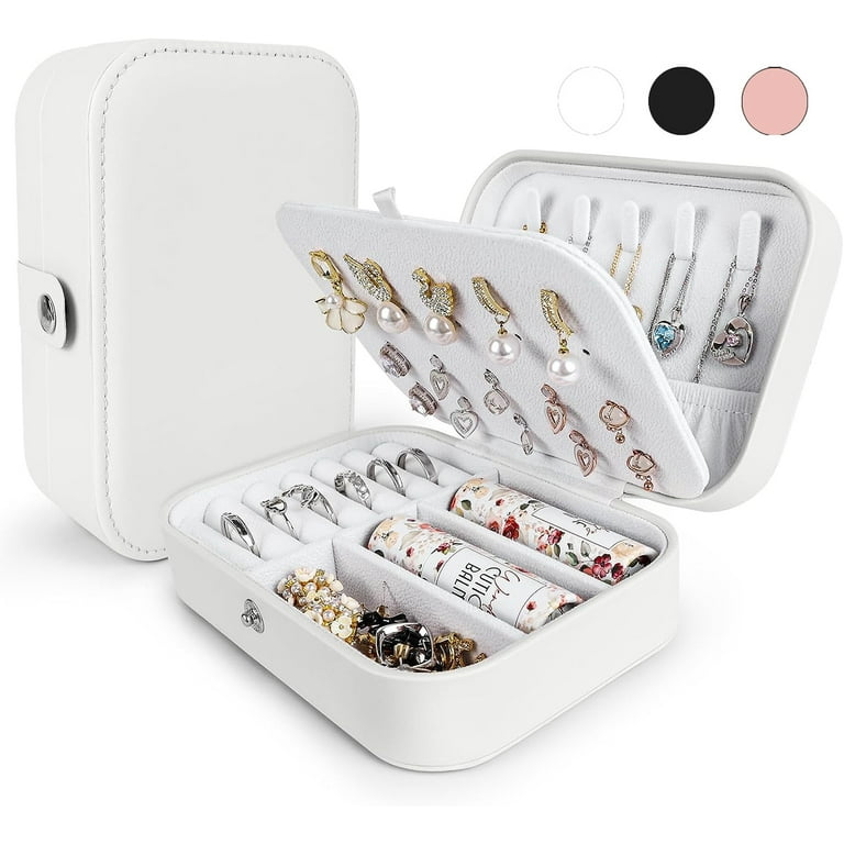  6 Pcs Travel Jewelry Case Jewelry Travel Organizer Small  Jewelry Box Bridesmaid Gift Boxes Mini Storage Organizer Storage Box  (White) : Clothing, Shoes & Jewelry