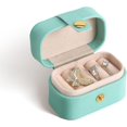 thumbnail image 1 of RUseeN Travel Jewelry Ring Case,Small Jewelry Ring Box,Ring Holder,Mini Jewelry Case Portable Storage Case, for Women Girls, for Travel,Business,Wedding,Bridesmaid Gift, Blue, 1 of 7