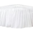 thumbnail image 1 of RUseeN Wrap Around Bed Skirts for King Beds 15" Drop, White Adjustable Elastic Dust Ruffles Easy Fit Wrinkle & Fade Resistant Silky Luxurious Fabric Machine Washable, 1 of 6