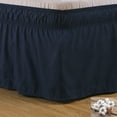 thumbnail image 1 of RUseeN Wrap Around Ruffled Bed Skirt with Adjustable Elastic Belt - 15 Inch Drop Easy to Put On, Wrinkle Free Bedskirt Dust Ruffles, Frame Cover for Queen, King and C-King Size Beds, Navy Blue, 1 of 7