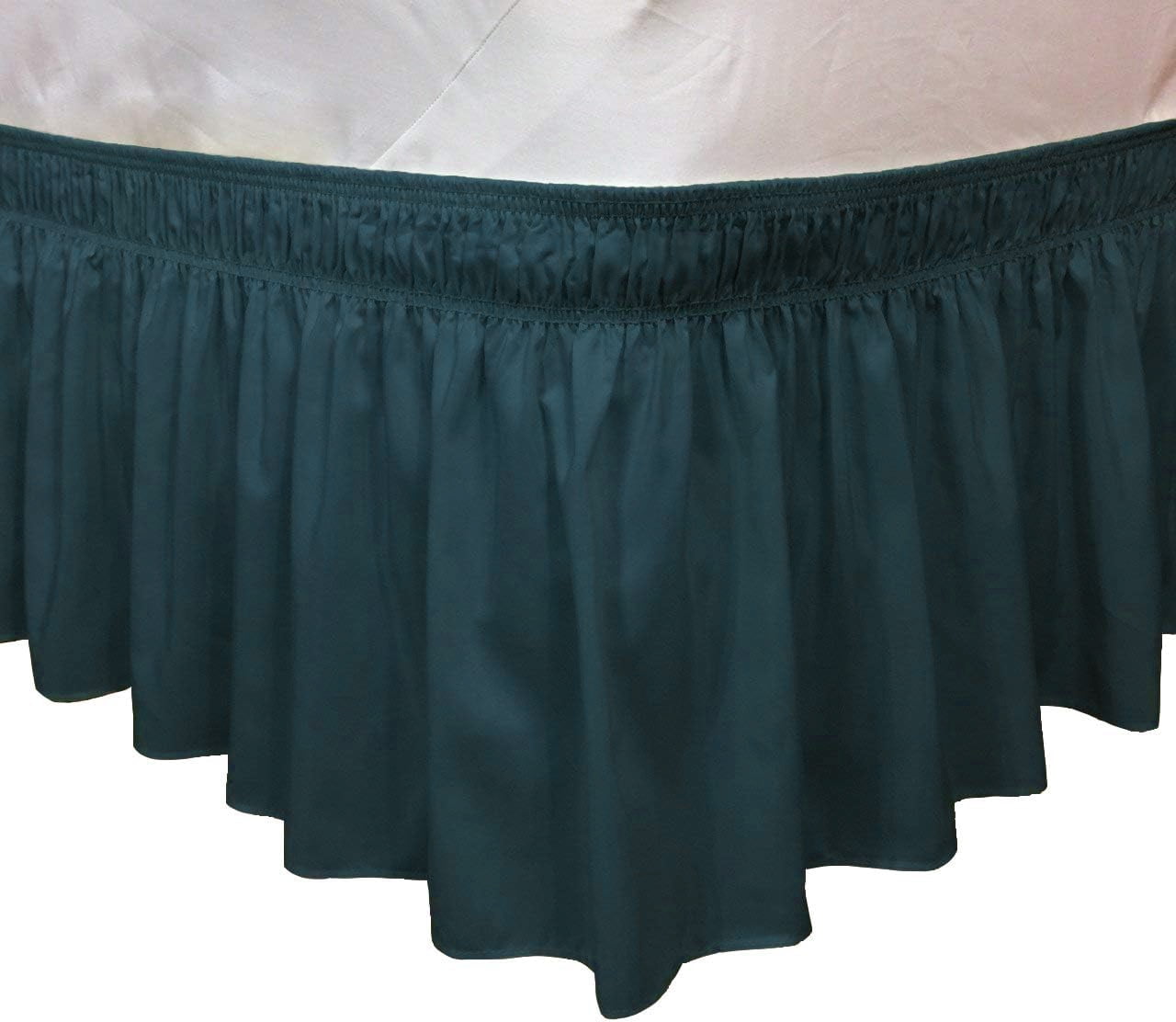 RUseeN Wrap Around Ruffled Bed Skirt with Adjustable Elastic Belt 15