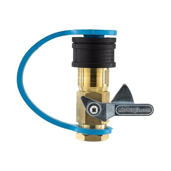 RV 1/4" LP Gas Quick Connect with Plug | 1/4" Quick Disconnect Propane Adapter | Durable Brass Shutoff Valve for Heaters, Grills, RVs & Outdoor Appliances