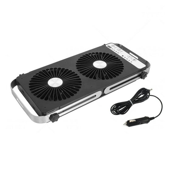 RV 12V Movable Portable Silent Car Window Fan Ventilation With Double Reversible Window Exhaust Fan For Caravan ,Easy to Install