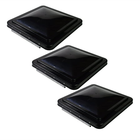 RV 14” x 14” Roof Vent Cover Replacement Lid-Motorhome Camper RV Trailer –Black (3)