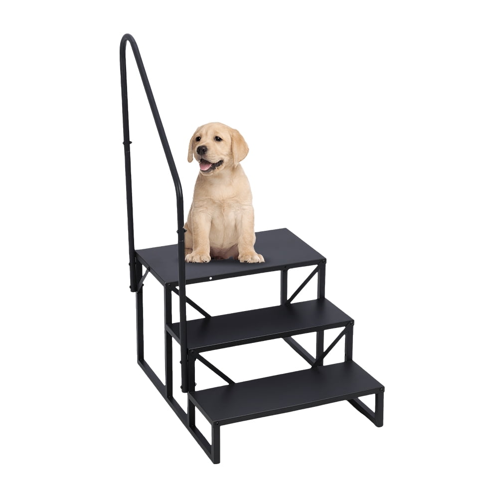 GARVEE Portable 3Step RV Ladder with Handrail, Metal Hot Tub Steps