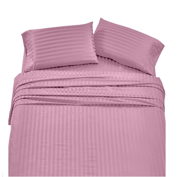 RV 32x79 Sheets easy to fit in RV-mattress upto 15 Inch Stripe Lavender 1800 Series Brushed Microfiber RV Camper Sheet Set
