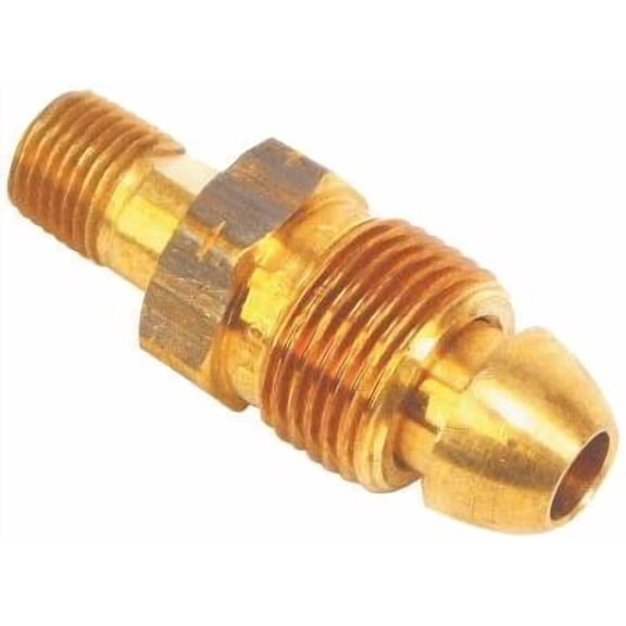 US Hardware RV-443C Propane Adapter Fitting, 1/4 in POL x MPT, Brass