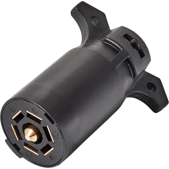 RV 7 Way Trailer Plug 7 Pin Trailer Plug, Heavy Duty 7 Pin Female Trailer Side RV Blade Trailer Connector for RV Trailer, Truck, Cars, Boat, RV 6-24V