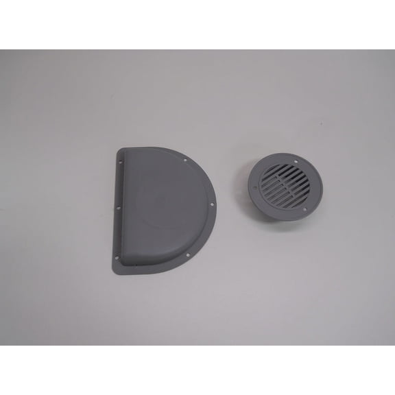 RV ATV Cycle Truck Cargo Work Trailer Side Air Vent Gray