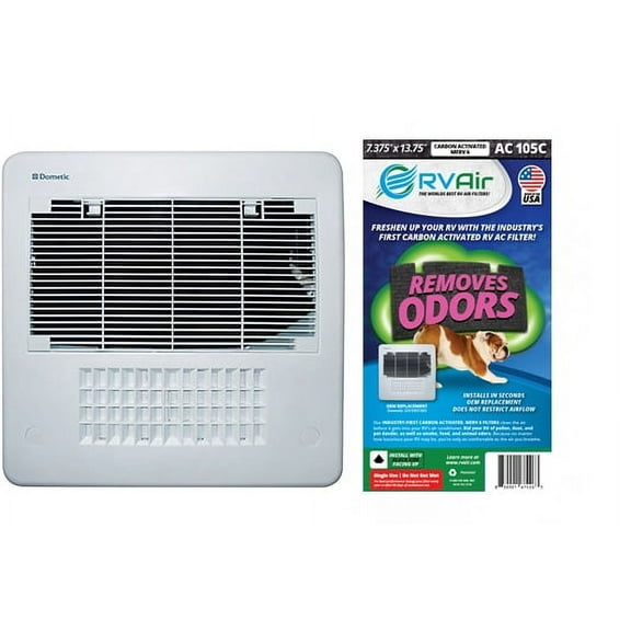 RV Air AC-105C - Activated Carbon Air Conditioner Filter Replacement, 14" x 7.5"