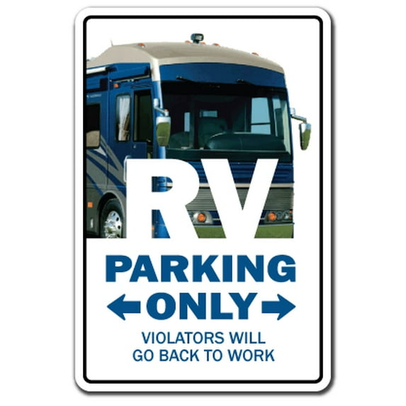 RV Aluminum Sign recreational vehicle motor home camper travel retirement Winnebago | Indoor/Outdoor | 14" Tall