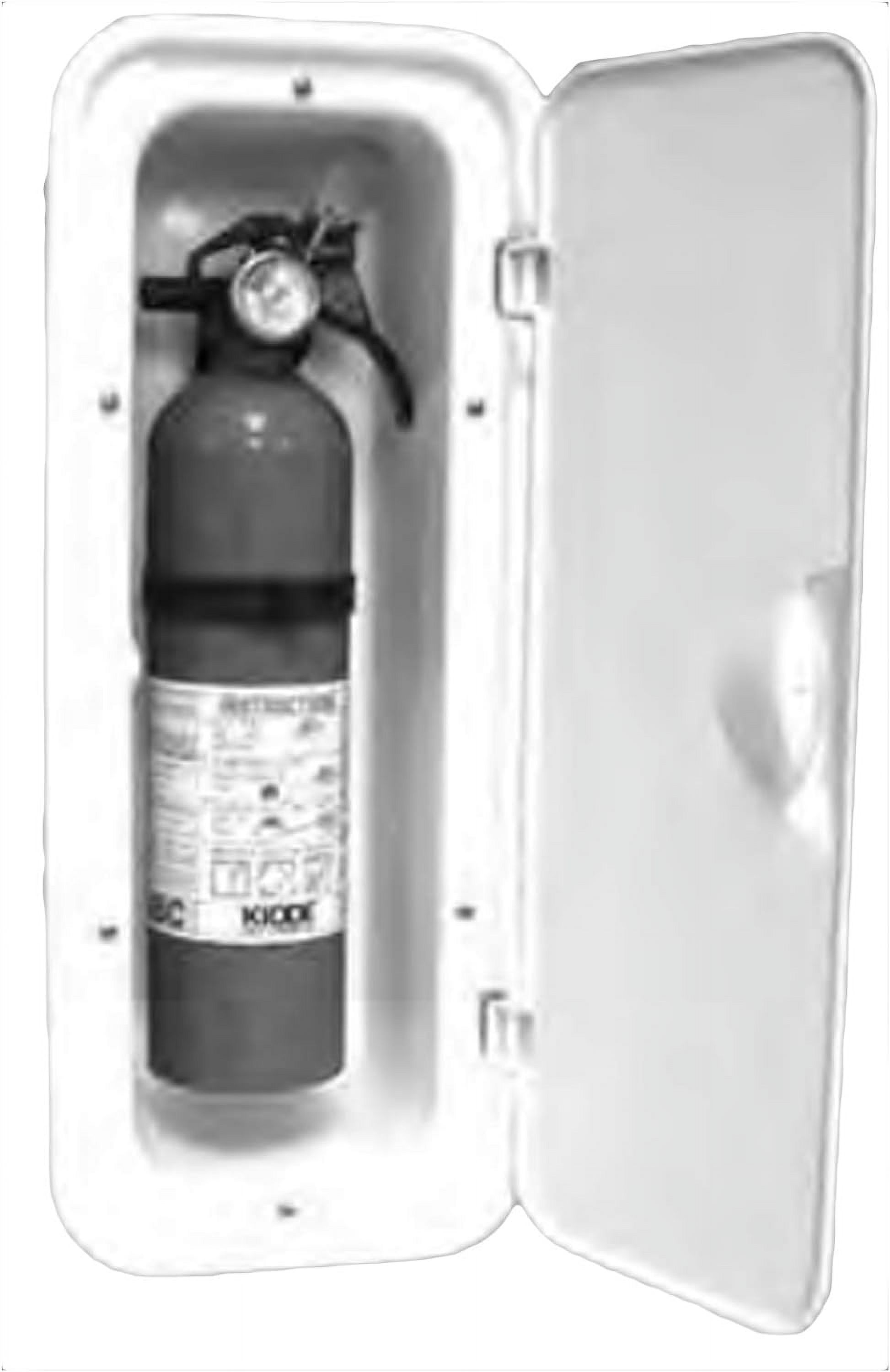 RV And Marine Fire Extinguisher Box With Door Cover Recessed Fire