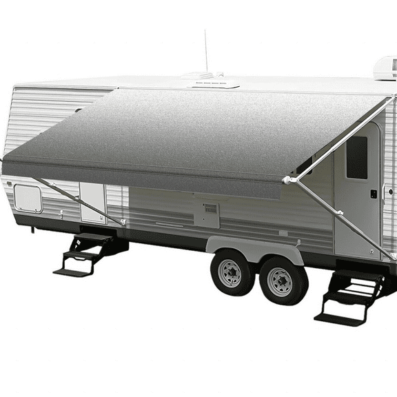 RV Awning Replacement, 12-20' Waterpoof Universal Weatherproof Vinyl Camper Awning Replacement Outdoor Canopy