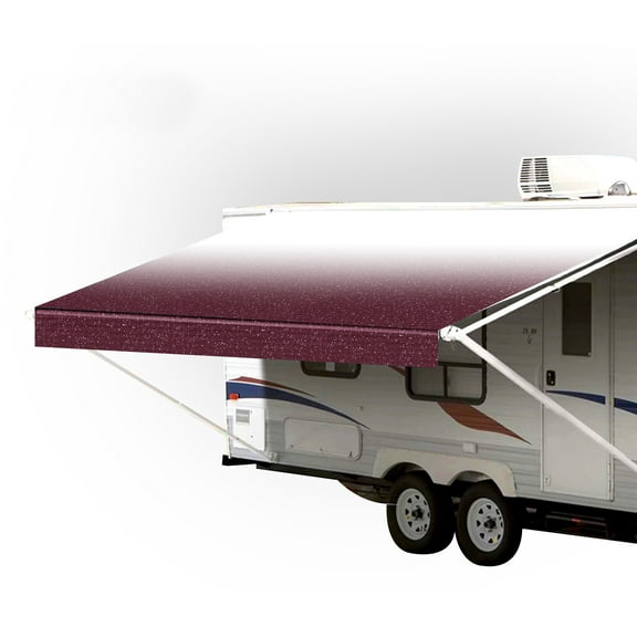 RV Awning Replacement Fabric - 16' (Approx Width 15'2") Burgundy Fade from SunWave