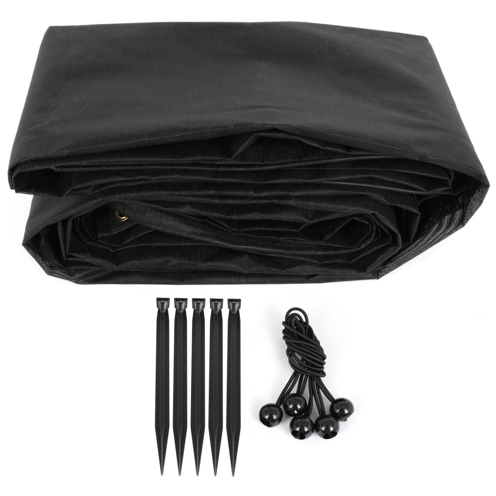 RV Awning Sun Shade Screen with Zipper Fit for 16FT Awning Universal Black Mesh Screen Sun Shade Complete Kits UV Blocker Sunscreen Canopy for Camper Trailer Motorhome Awnings Black