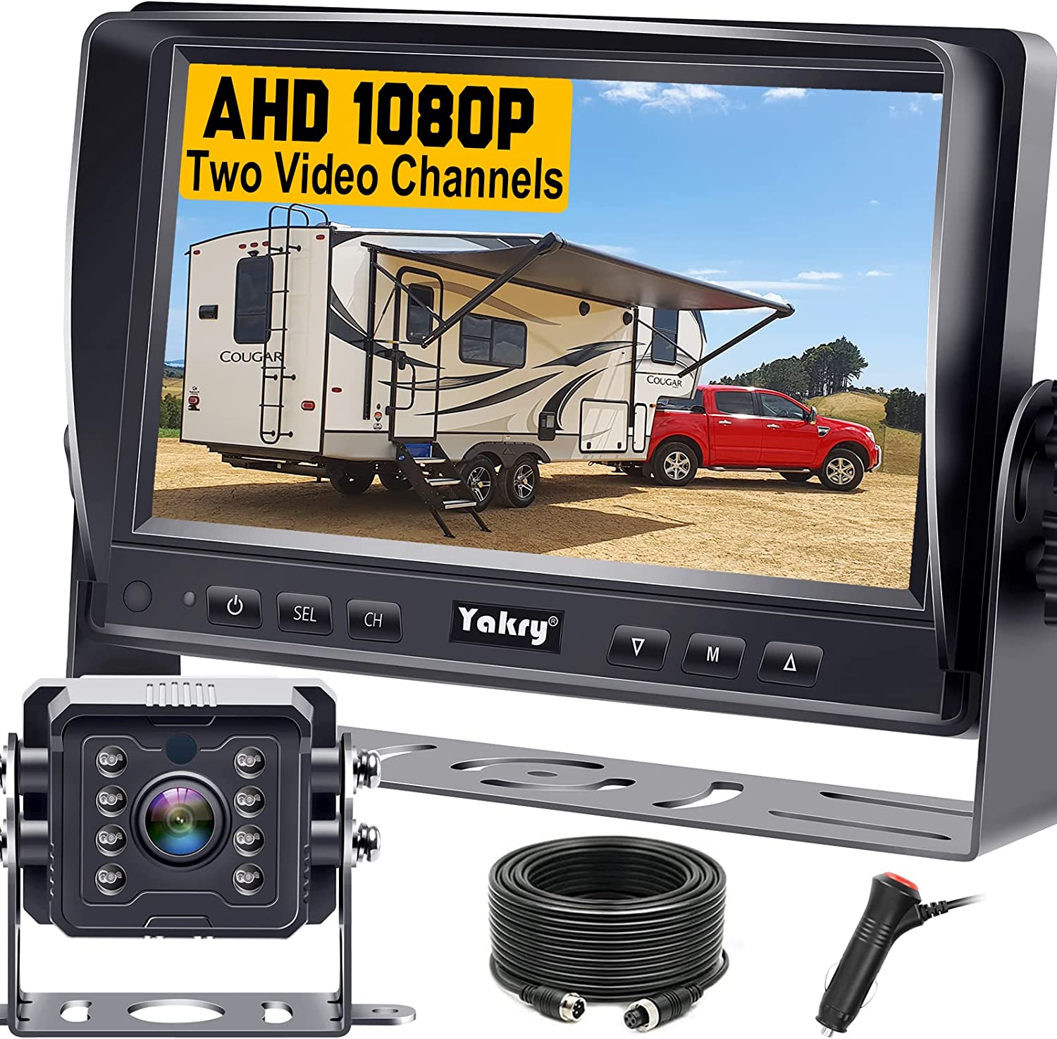 RV Backup Camera Plug and Play - No Delays 7 Inch HD 1080P Rear View ...