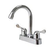 RV Bathroom Faucets Plastic 4 Inch Centerset, Double Handle 360  Rotating Spout Camper Sink Lavatory Faucet for RV & Small Bathroom Mobile Home Trailer, Chrome