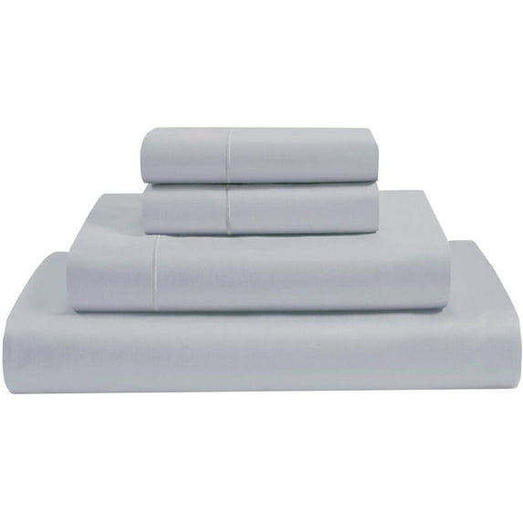 RV Bed Sheets Three Quarter- Giza Cotton Bed Sheet Set - 4 Pieces Cotton RV Sheets 10"-15" Deep - 400 Thread Count 100% Giza Cotton Sheets for Campers -Three Quarter: 48"x75" (Grey Light)