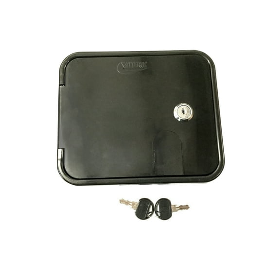 RV Black Electric Power Cord Cable Hatch Compartment Lock Keys Valterra 2150BK