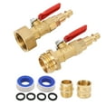 RV Blowout Adapter Anti Freeze Water Line Sprinkler Valve Faucet Adapter with 1/4in Quick