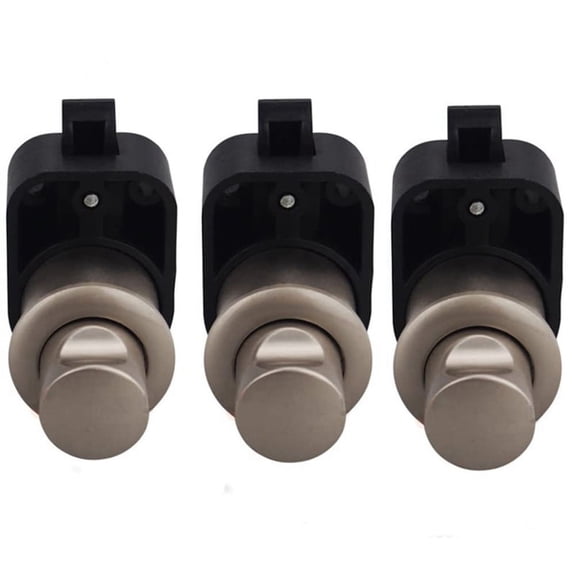 RV Boat Cabinet Button Lock RV Furniture Button Lock Boat Yacht Wall Cabinet Drawer Push Lock, Pearl Nickel,3 x button lock,Nickel & Black