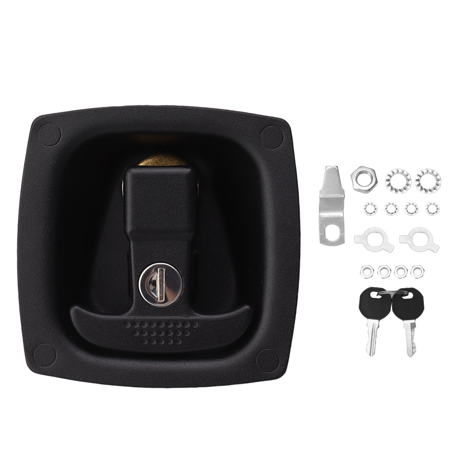 RV Boat Toolbox Entrance Locking Latch T Handle Door Latch Zinc Alloy Folding Rotary Compression