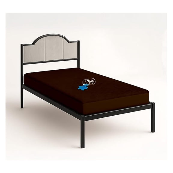 RV Bunk Mattress Protector ("x75") Super Soft Waterproof and Breathable Cotton Mattress Protector for RV Bunks and Truck -Perfectly Fitted up to 15" Deep -Chocolate