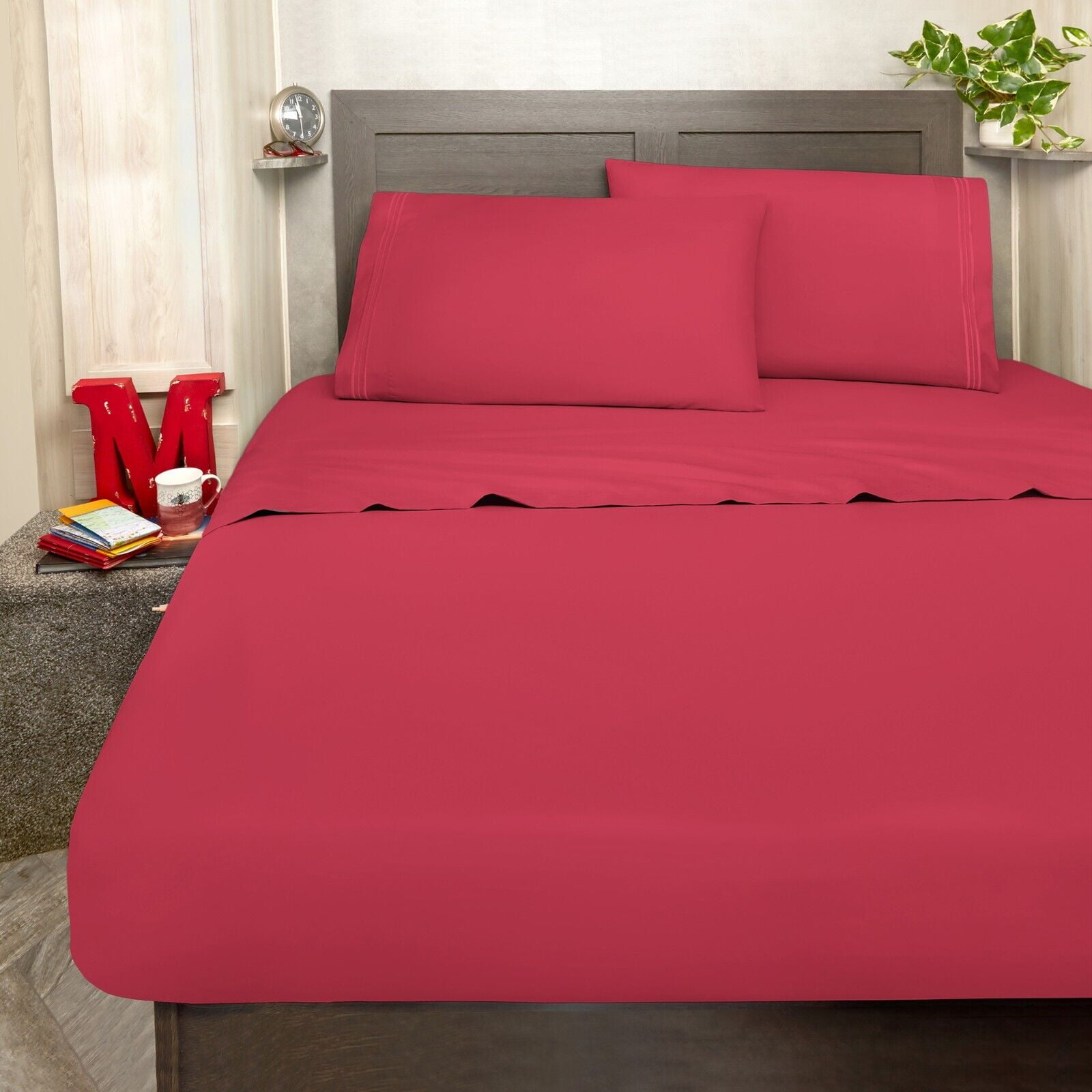 RV Bunk Sheet Set Iconic Collection Microfiber 4Piece, Short Queen