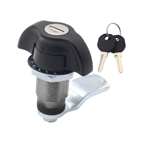 RV Cabinet Lock, Camper Door Lock Entrance Handle Knob with 2 Keys, RV Storage Locks for Tool Case, Yacht, Travel Trailers