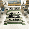 thumbnail image 1 of RV Camper Bedding Queen,Camping Comforter Set Camping Decor,RV Travel Car Camping Down Comforter for Men Adult,Farmhouse Wood Board Beige Green Striped Vintage Quilt Camping Accessories for Inside, 1 of 5
