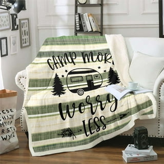  Camping Gifts for Women Men Lovers Throw Blanket, Happy Campers  Decor Outdoor, RV Campsite Travel Hiking 50 x 65 - Happy Campers :  Everything Else