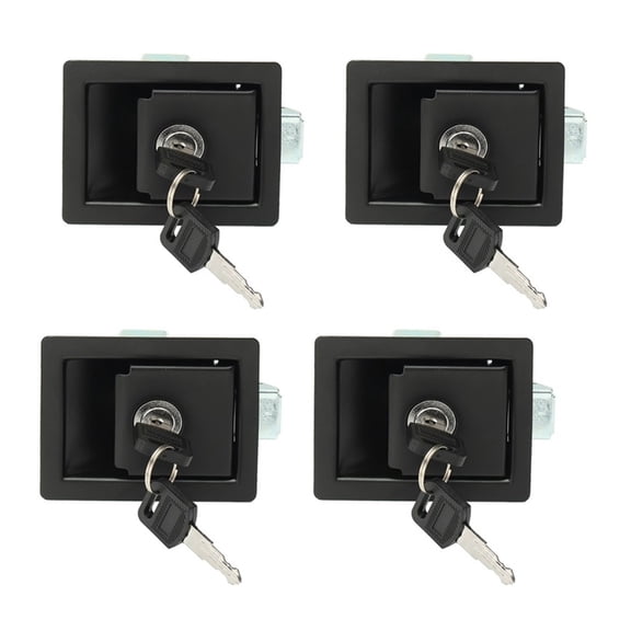 RV Camper Car Entry 4pcs Door Lock Handle Aluminum Alloy With Keys Security Kit Anti-theft Caravan Mechanical Door Locks ,Easy to Use