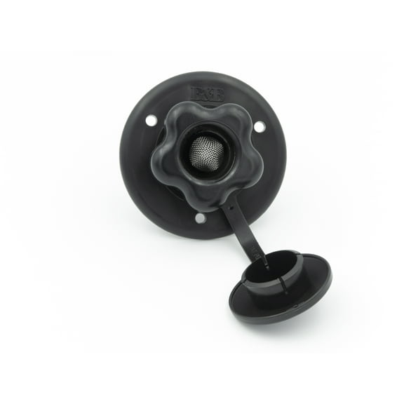 RV Camper City Water Inlet Flange With Plastic Check Valve Black PN 94217