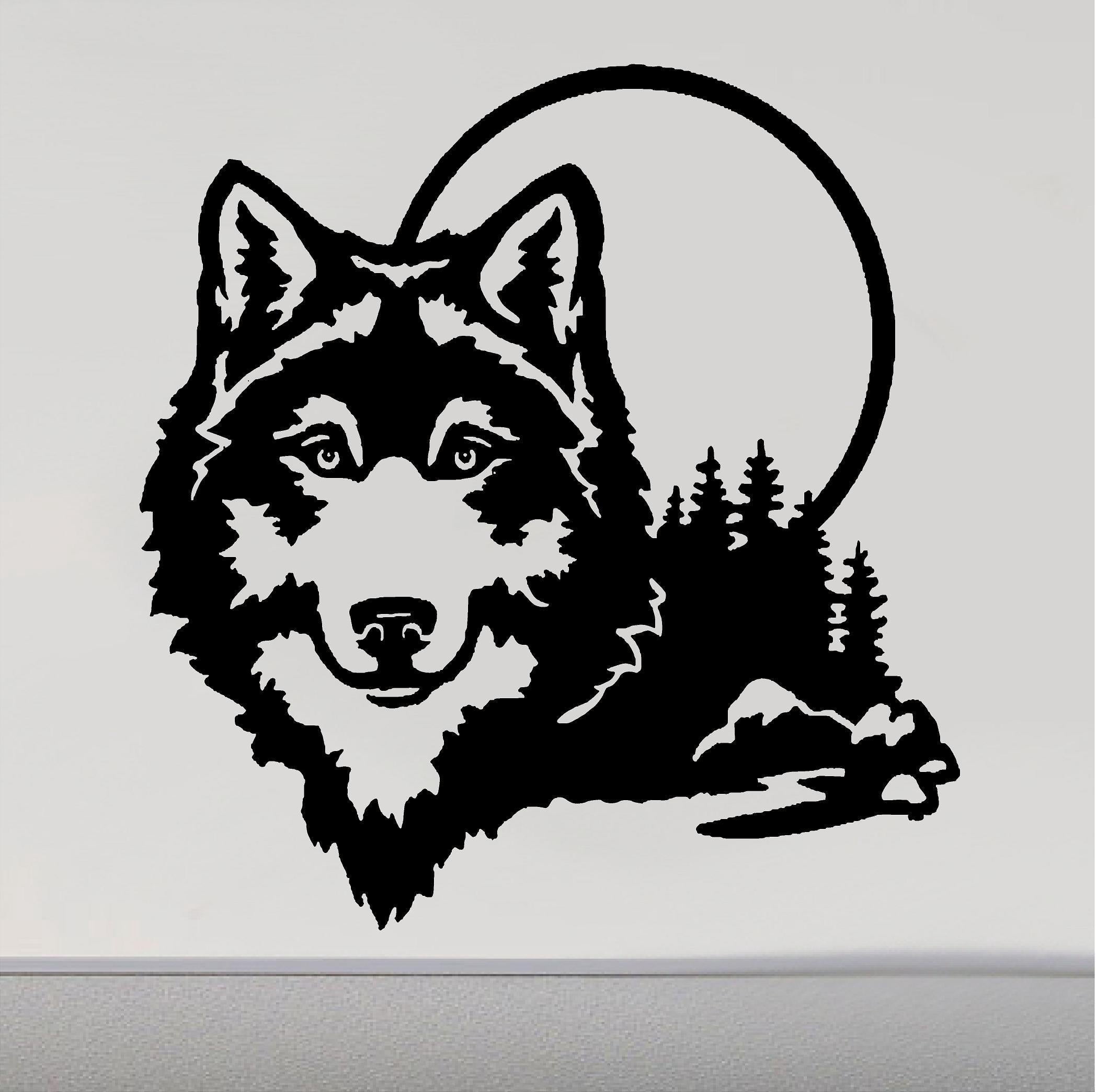 Wolves Decal RV Camper Decals Wolf Wolves Moon 5th Wheel Motor Home Replacement ...