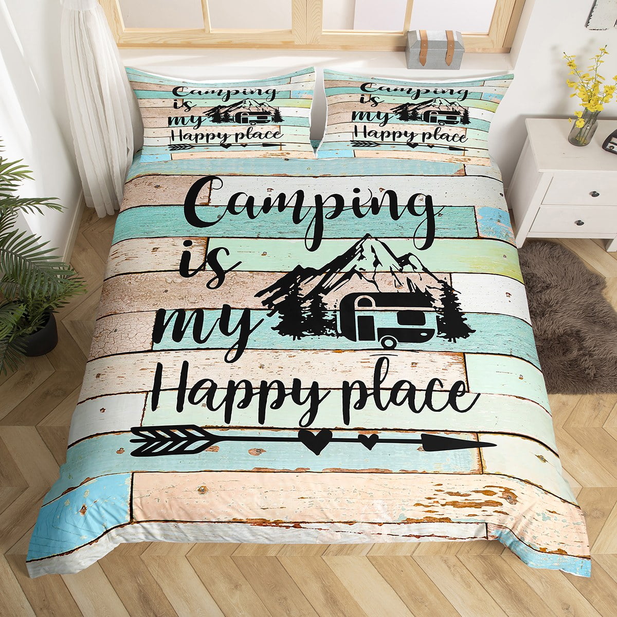Aqua Camper Van WN2802074CL Duvet Cover Set