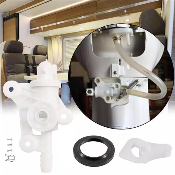 RV/Camper , For Thetford Style Lite Toilet Water Valve Replacement Pkg #34100