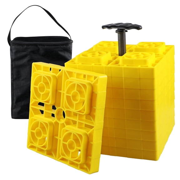 AWELCRAFT RV Leveling Blocks with Bag- 10 Pack, Yellow