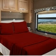 thumbnail image 1 of RV Camper Queen 60" X 80" | 1000-TC Organic Cotton Sheet Set 6 inch Deep Pockets - Made for RV Motorhome Bunk Bed - Burgundy Color, 1 of 7