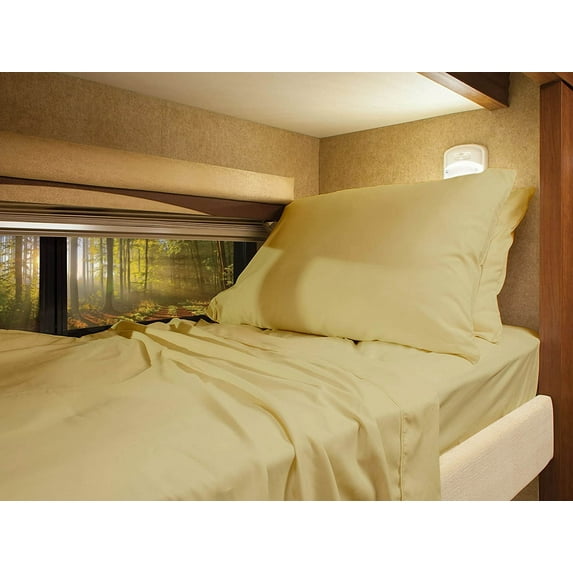 RV Camper Queen 60" X 80" Sheet Set 400 Thread-Count 100% Egyptian Cotton 15-Inch Deep Pockets - Made for RV - Taupe Color