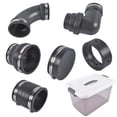thumbnail image 1 of RV Camper Sewer Waste Plumbing Kit - Universal Connection Adapter System, 4" FIPT, 3.5" & 3" Inlets - Durable PVC Construction - SKU: 43809231, 1 of 14