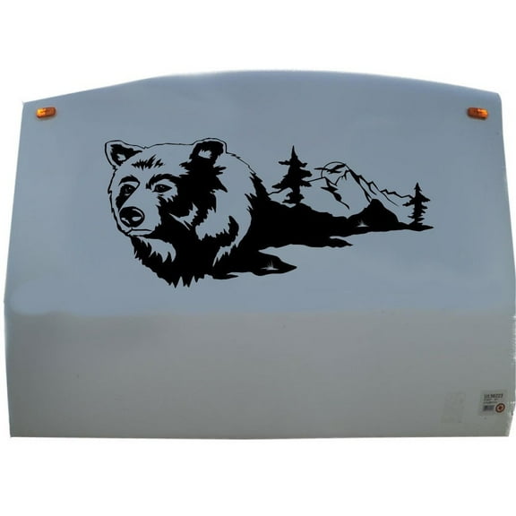 RV Camper Vinyl Decal Sticker Bear Mountain Scene 301